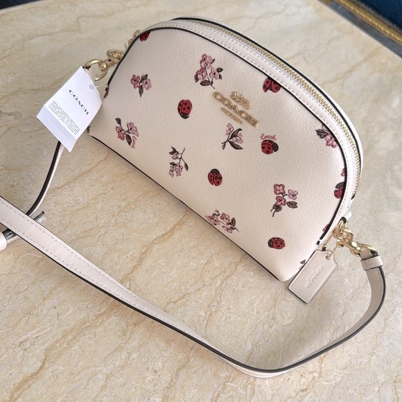 NWT COACH Madi Crossbody With Ladybug Floral Print. $328 - Picture 4 of 10